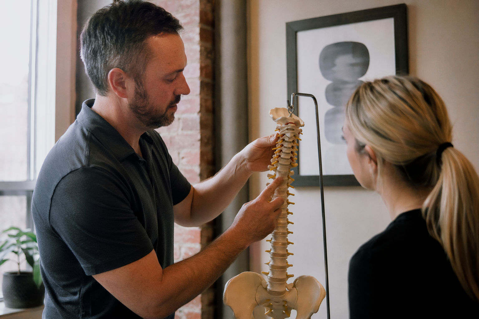 Cervical spine in Chiropractor: Cervical spine is the uppermost section of the vertebral column, consisting of—visual guide